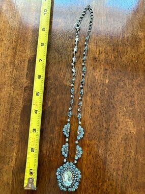 Sorrelli Silver-Tone Blue Crystal Halo Pendant Necklace